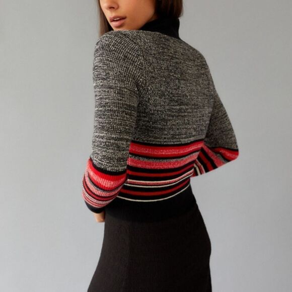 Zip up marled sweater size L - Picture 3 of 8